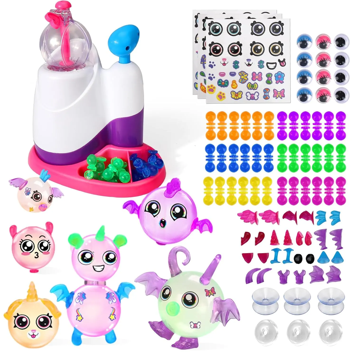 Stickers Accessories DIY Party Toys Gifts for Kids Boys Girls BUSOHA Nano Tape Bubble Kit flashy coat pesticide relocate embolism diffusely with Pump Inflation ?C 83 PCS Nano Double Sided Adhesive Tape Bubbles with Decorative 
