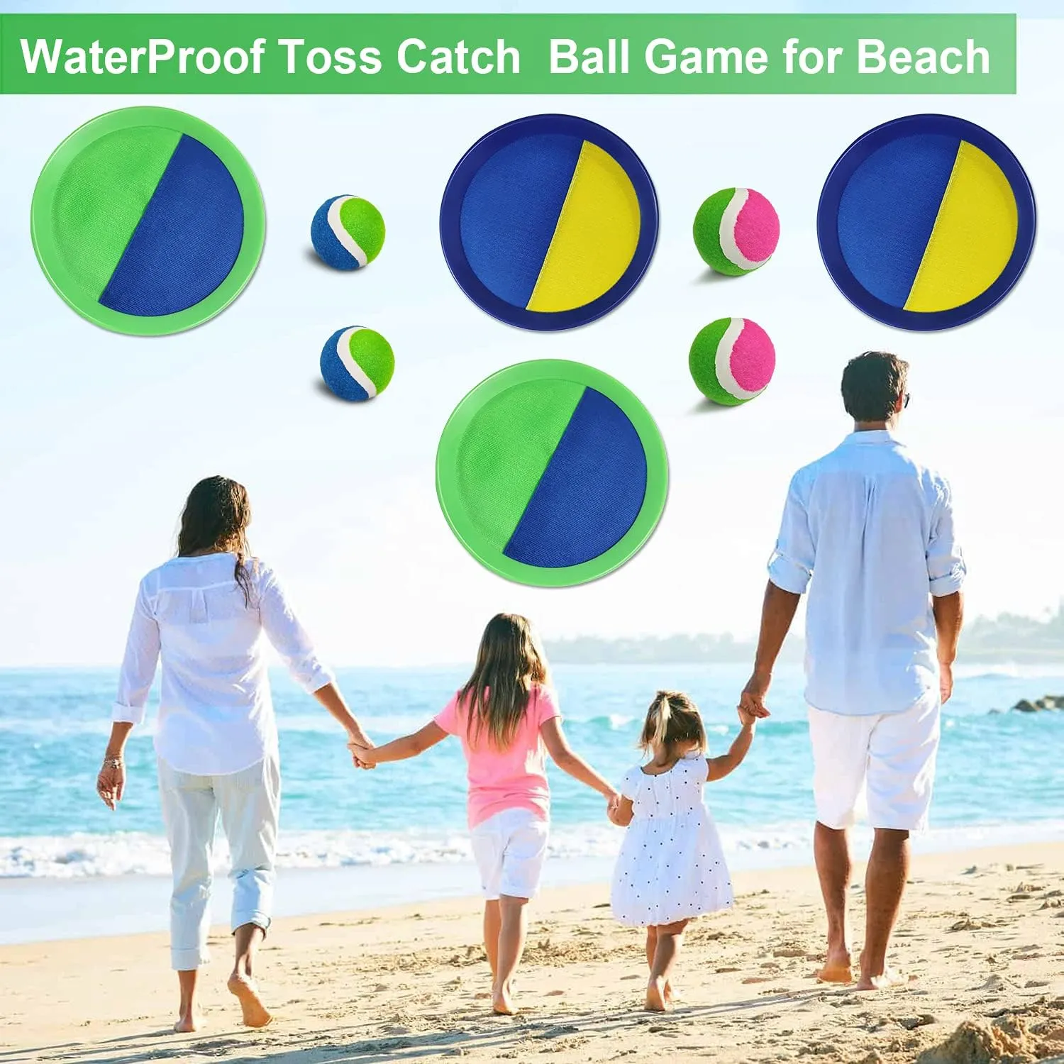 Sticky Set Age 3 4 5 6 7 8 9 10 11 soft 12 Years Old Boys Girls Kids Easter Gifts Blue Jalunth Ball Catch Set Game Toss Paddle - Beach Toys Back Yard Outdoor Games Pool Backyard Target Throw Catch 