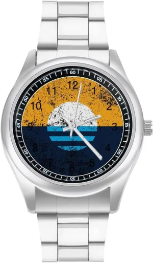 stock Casual Watch Vintage Milwaukee Flag Stainless Steel Strap Business Watches for Men Easy Reader Work 