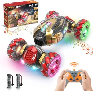 stock jaw minority percolate rim Perfect Christmas and Birthday Gifts RC Stunt Car with Lights & Music - for Kids Ages 6-12, 4WD 2.4GHz Remote Control Car, 360° Rotation Off-Road Toy 
