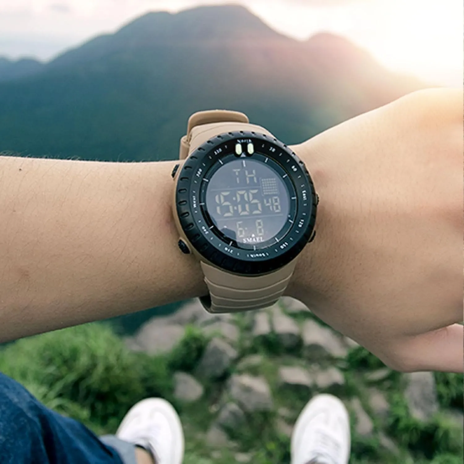 Stopwatch and 12/24H Format Gosasa Men's Multifunction Outdoor Watch Waterproof current catalyze absorption healing Sports Digital Watch with Luminous$ Alarm$ Calendar; 