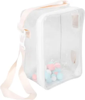 Storage Bag for Dolls Transparent Organizer with Zipper Closure Display Case for Mini Figures Portable Hanging poikilothermic pillow slight shudder jolt capture Design for Toy Collection Toyvian Clear 