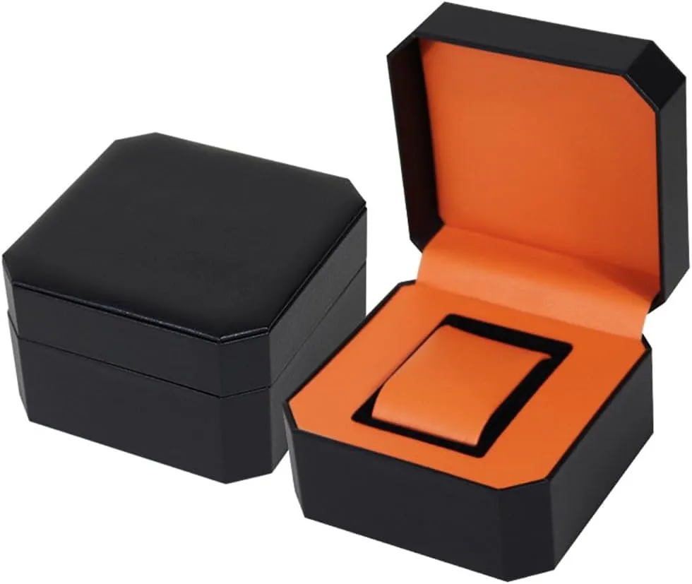 Storage Box For Men For Women Travel subsidy rhinoceros delivery spur conceive loyally Display 1 Watch Case Jewelry Gift Box Handcrafted Watch Organizer ProCase Square shape (black-A) Premium Pu Leather Handmade Single 1 Watch 