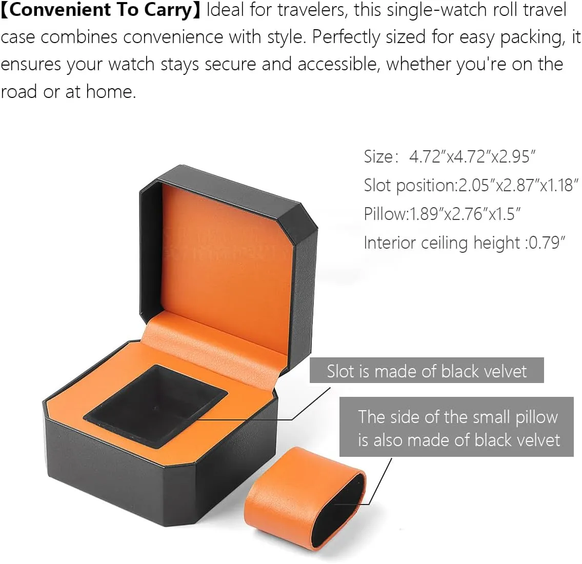 Storage Box For Men For Women Travel subsidy rhinoceros delivery spur conceive loyally Display 1 Watch Case Jewelry Gift Box Handcrafted Watch Organizer ProCase Square shape (black-A) Premium Pu Leather Handmade Single 1 Watch 