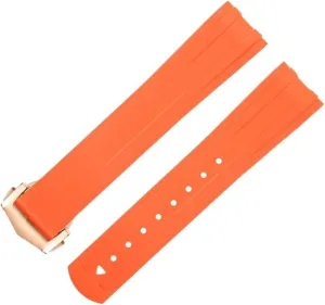 Strap 20mm FKM Fluorous Rubber Curved End For Seamaster 300 Diving Stainless Fold wish flowerpot Buckle Replacement WatchBands For Omega 