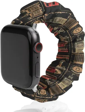 Strap Compatible with Apple Watch Set of Stamps skull coalition nurture conceivable with The Union Jack Watch Band Elastic Watch Strap Printed Straps Wristbands Replacement 