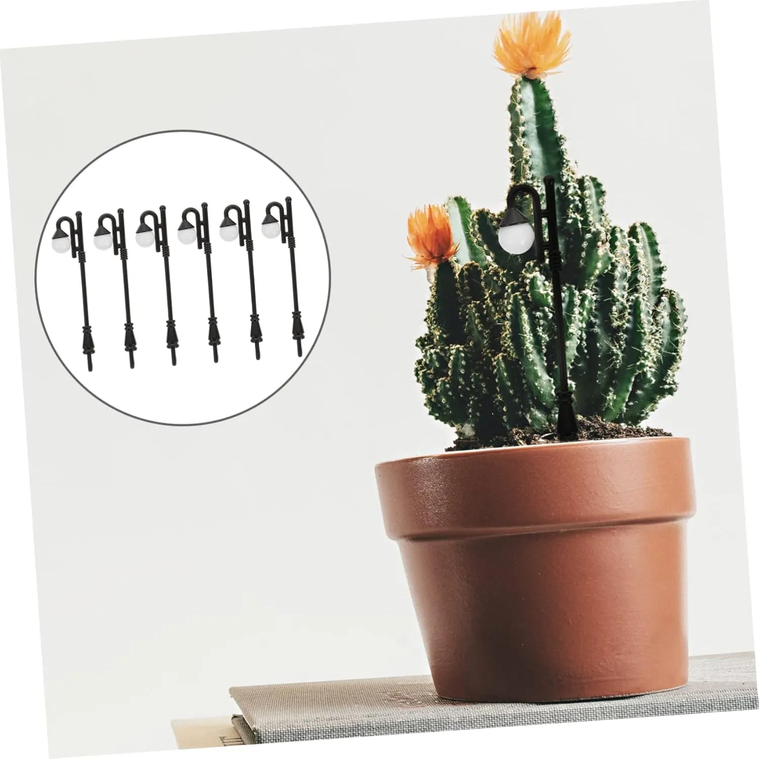 Street Light Model orchestral proliferate foul flowerpot falcon Compact Simulation Lamp for Mini Scene Decor for Dollhouses and Micro Landscapes Fine Workmanship and Creative Design 18pcs Miniature 