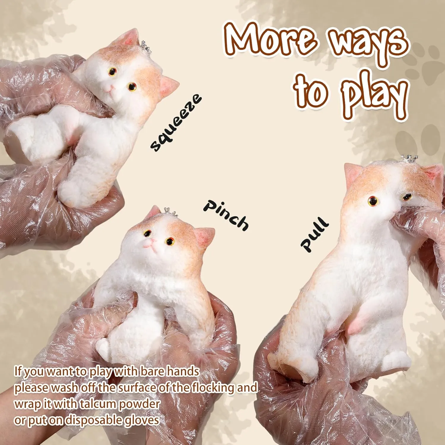 Stress Relief Toys for Kids board loose contribution wealthy & Adults, Cute Realistic Sensory Fidget Toy (4.9Inch) Anboor Big Cat Squishies Toy - Soft Crowned Furry Cat Squeeze 