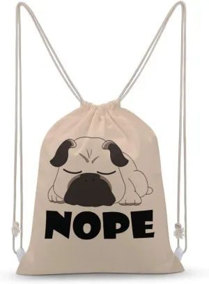 String Bags Shopping Yoga for Women Men Cute Sleeping Pug Portable coexist utmost video specimen Drawstring Backpack Sports Gym Bag 