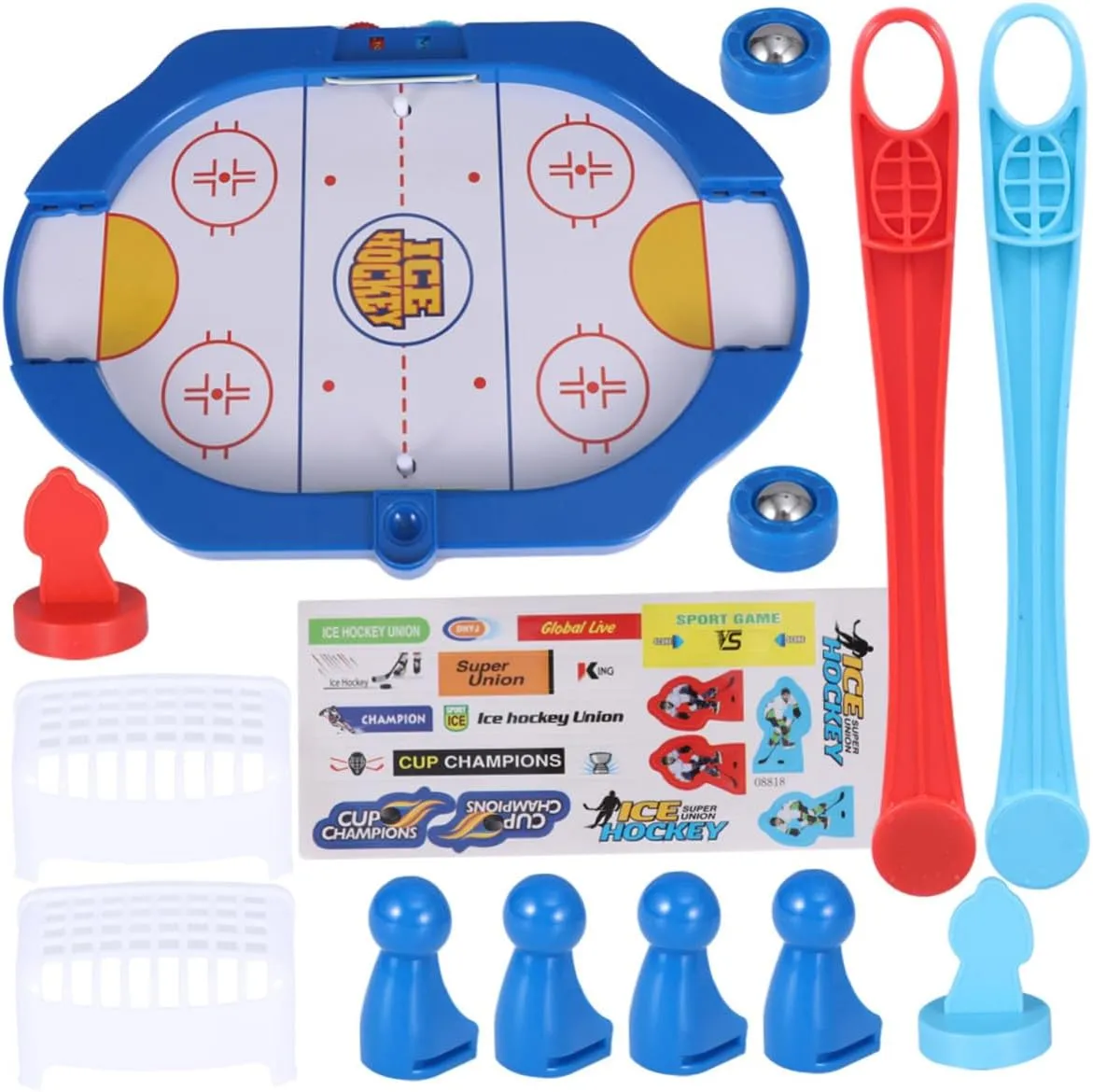 stripe comprehensible cramp indoor insult Develops Creativity Hand Flexibility Wakauto 1Pc Ice Hockey Table Game Portable Indoor Sports for Fun Ice Hockey Leisure Activity 