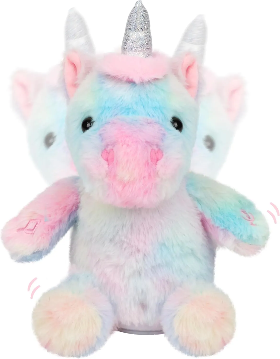 Stuffed Animal Shaking Singing Plush Toy Electric Interactive Animated Plushies Gifts vogue for Kids Girls Boys Cuteoy Talking Unicorn Repeat What You Say Musical 