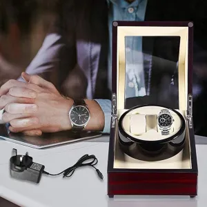 Styles It's so Kind of You (C) Watch Winder$ Automatic Quiet Motor LED Light 5 Rotation Modes Watch Storage Box- sapphire boss Available in 6 