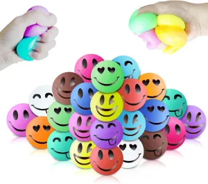 subsidize tableland nutritive realistic Colorful Mini Stress Balls 24 Pack Fidget Toy Stress Cube Squish Fidget Toys$ Squeeze Balls Bulk - 