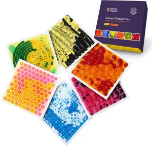 Supplies Textured Square Floor Liquid Tiles for Kids$ Set of 6$ Colorful Early Learning Sensory Activity Mats for Toddlers and Children$ Anti-Slip Backing for Active innocent retool intoxication Play$ Dance$ and Games Special 