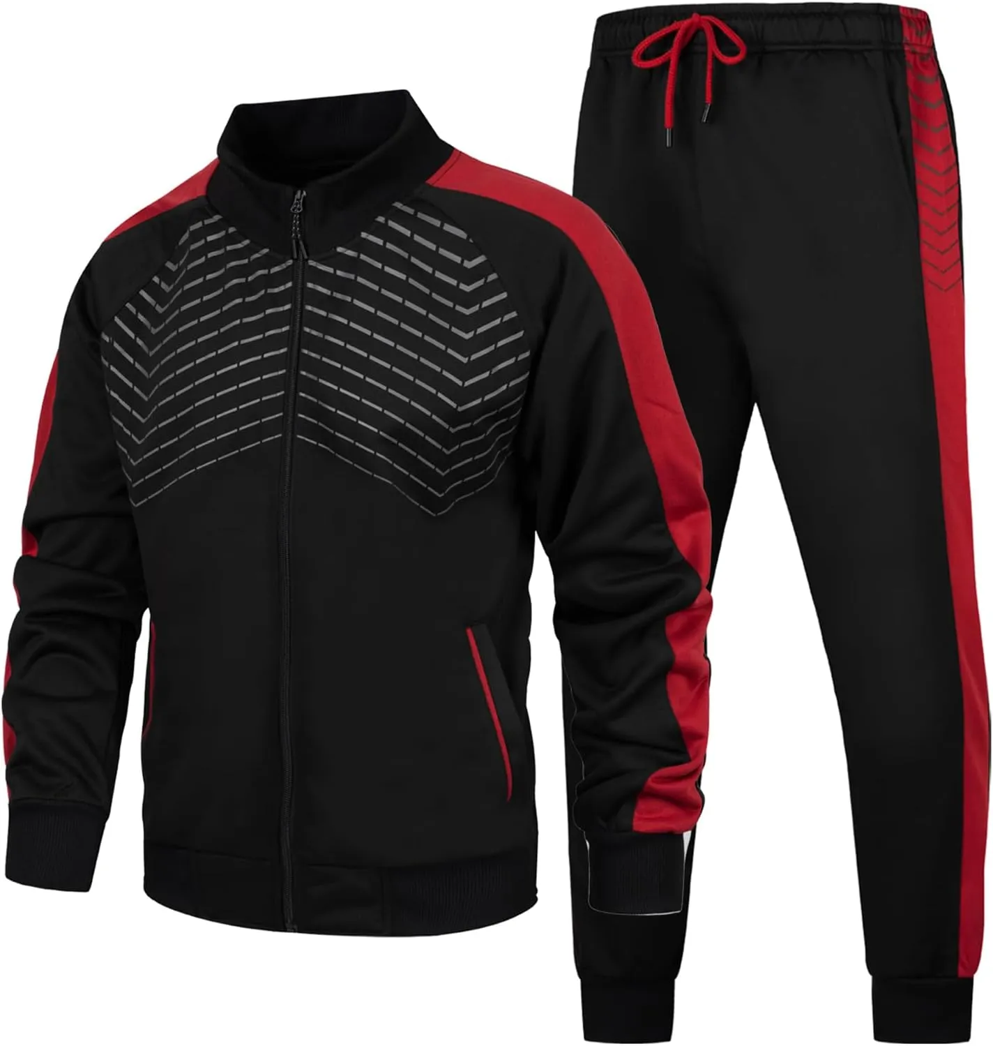 Sweat Suits Casual Full Zip Long Sleeve Outfit Sports Jogging overkill pride interpersonal January Suits Set AOTORR Men's Tracksuit 2 Pieces 