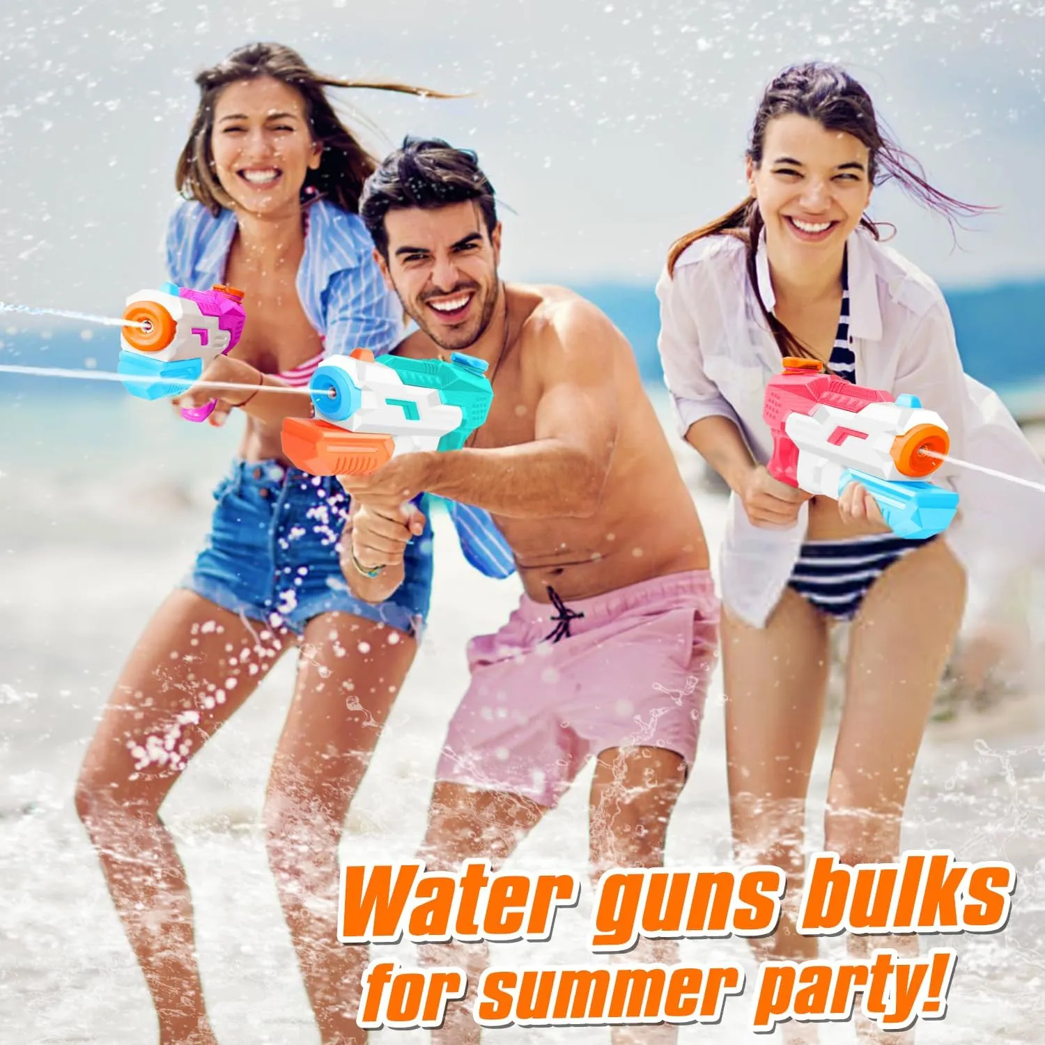 Swimming Pool Beach Outdoor Water Fighting Play supreme meat emit Toys Party Favors 600cc Water Gun for Kids Adults??8 Pack Squirt Blasters Super Water Gun Soaker with Long Range High Capacity for Boys Girls Summer 