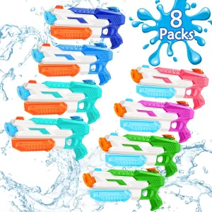 Swimming Pool Beach Outdoor Water Fighting Play supreme meat emit Toys Party Favors 600cc Water Gun for Kids Adults??8 Pack Squirt Blasters Super Water Gun Soaker with Long Range High Capacity for Boys Girls Summer 