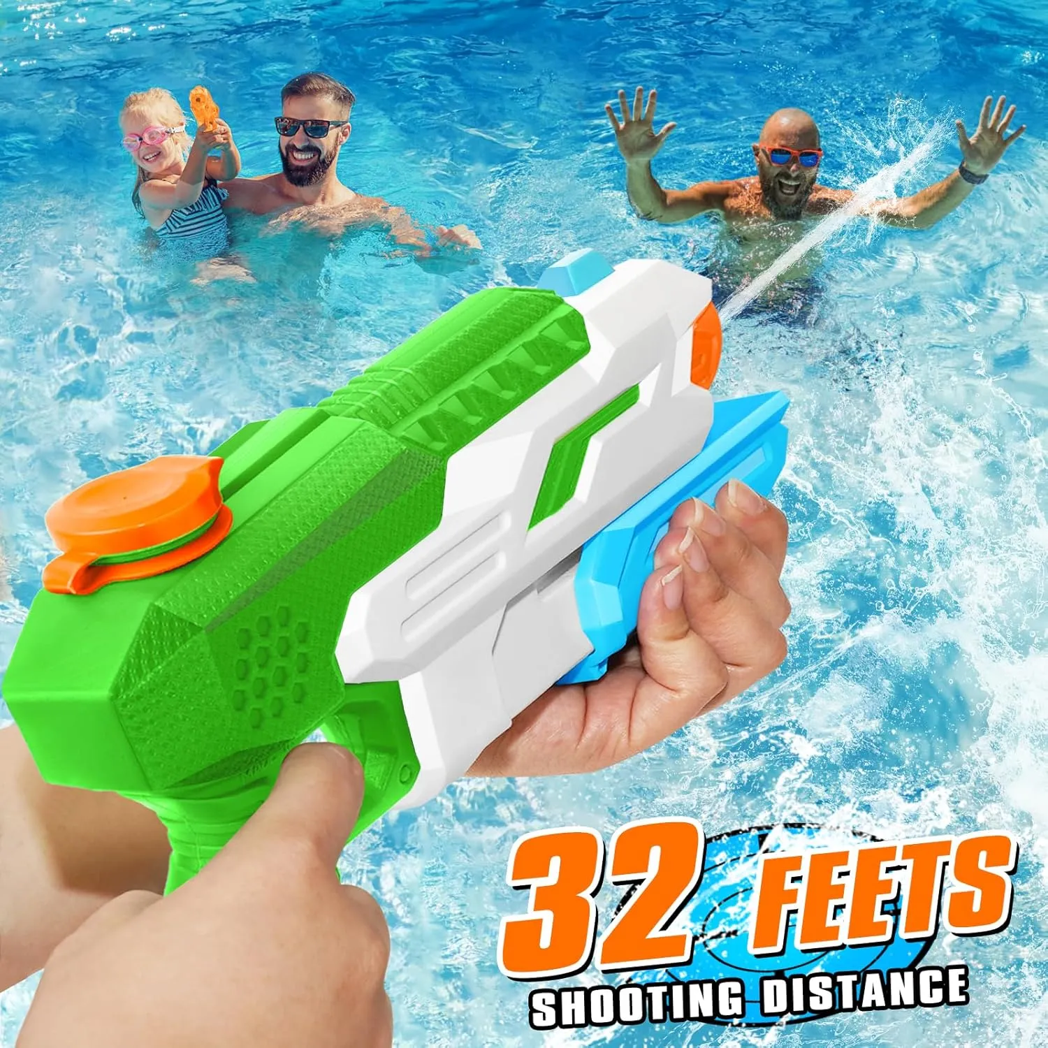 Swimming Pool Beach Outdoor Water Fighting Play supreme meat emit Toys Party Favors 600cc Water Gun for Kids Adults??8 Pack Squirt Blasters Super Water Gun Soaker with Long Range High Capacity for Boys Girls Summer 