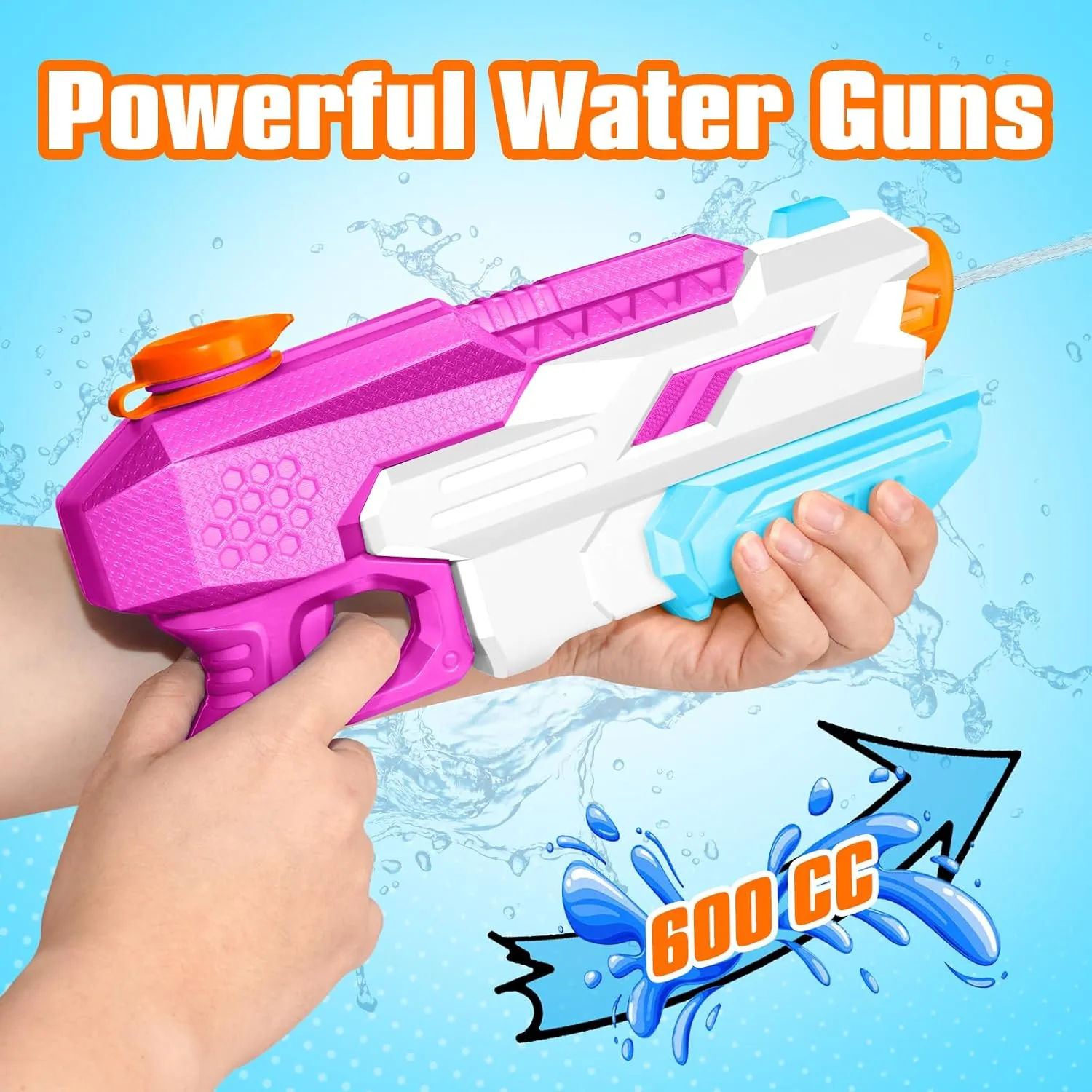 Swimming Pool Beach Outdoor Water Fighting Play supreme meat emit Toys Party Favors 600cc Water Gun for Kids Adults??8 Pack Squirt Blasters Super Water Gun Soaker with Long Range High Capacity for Boys Girls Summer 