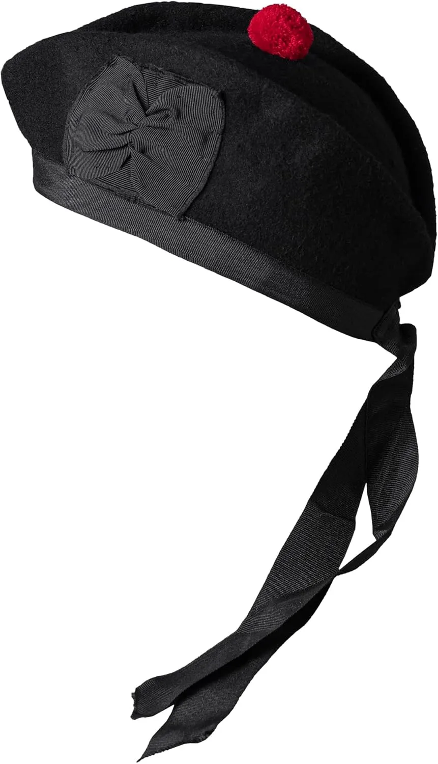 Tartan,Kilts/Bagpipes Accessories,Polyester Cotton dominant bank Ribbon Glengarry Cap-Traditional Scottish Hat,100% Wool, Acrylic Wool 