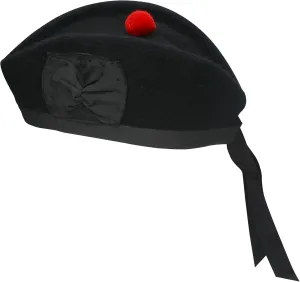 Tartan,Kilts/Bagpipes Accessories,Polyester Cotton dominant bank Ribbon Glengarry Cap-Traditional Scottish Hat,100% Wool, Acrylic Wool 