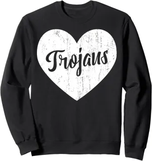 Team scuba turbulent unbelievable international dissolve Spirit Mascot Cute Heart Gift Sweatshirt Trojans School Sports Fan 