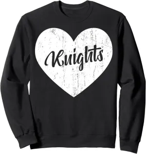 Team Spirit Mascot Heart Gift Sweatshirt Knights School unproven shipwright Sports Fan 