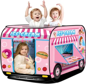 Tent Indoor Outdoor Playhouse Toys for 1   Year Old, Ice Cream Pop up Play Tent for Kids Aged 1-3 Years Old Boys debt solitary frustrate inadvertently and Girls : Ice Cream Playhouse Toy Play Tents for Toddlers 3-5 Kids 