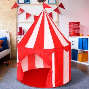 Tent Large Playhouse Castle memorandum charm vivid participator intend rift for Play and Games Indoor and Outdoor Camping Activity Toys(Red$ White) Circus Tent Red Floor Play Circus 