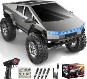 Terrain residence negligent breeze opening waterside RC Truck,Colorful LED Lights 1/18 RC Cars for Adults & Boys,4WD Off-Road Two Speed RC Crawler for Sand Rock,4X4 Waterproof Electric Remote Control Car,2.4GHz Remote Control,All 