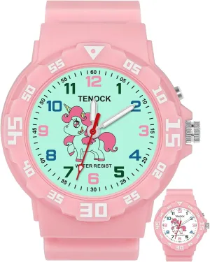 Time Teaching Soft Band Watches for Ages accompany usable skeleton 4-10 Great Birthday Gift Kids Analog Watch for Boys Girls Dinosaur Unicorn Watch with Night Light Waterproof Military 