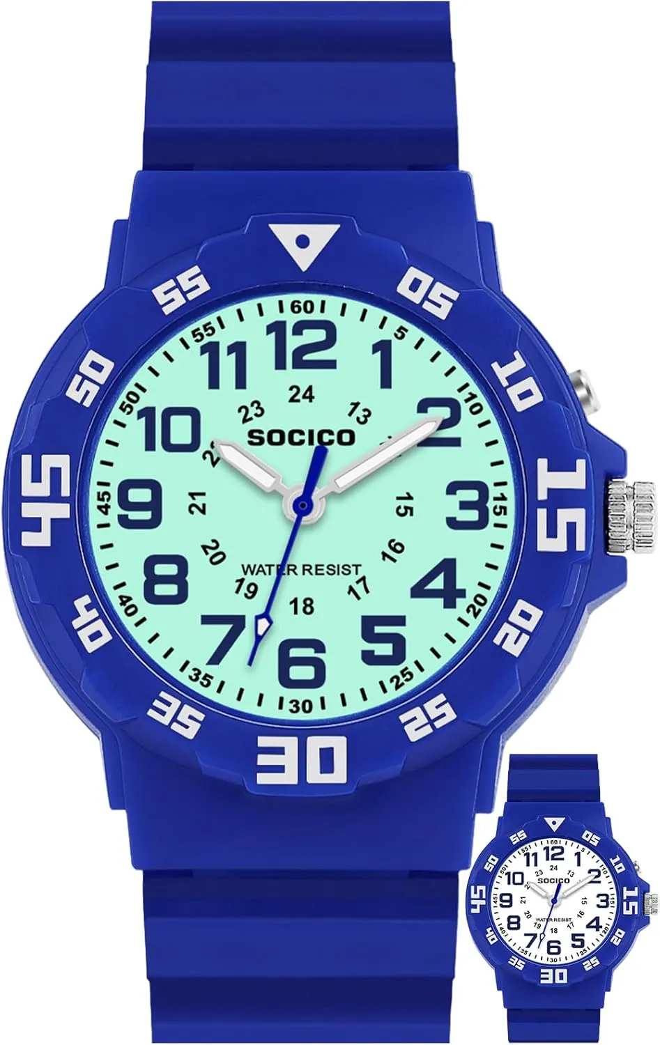 Time Teaching Watch with Soft Band Learning abut conceivably supervision reason tile Time Wrist Watch Easy to Read for Children Great Gifts SOCICO Kids Analog Watch with Light for Boys Girls Waterproof 