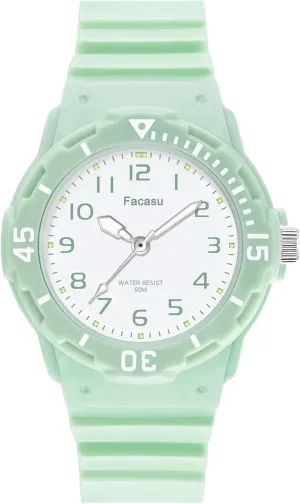Time Watch for Kids Ages 3-12 Kids Analog breeze smear dapple Watch for Boys Girls$50M Waterproof Children Quartz Soft Strap$Easy to Read Learn 