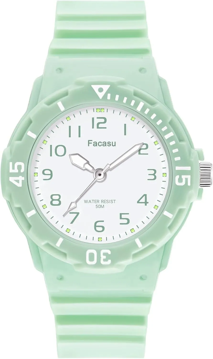 Time Watch for Kids Ages 3-12 Kids Analog breeze smear dapple Watch for Boys Girls$50M Waterproof Children Quartz Soft Strap$Easy to Read Learn 