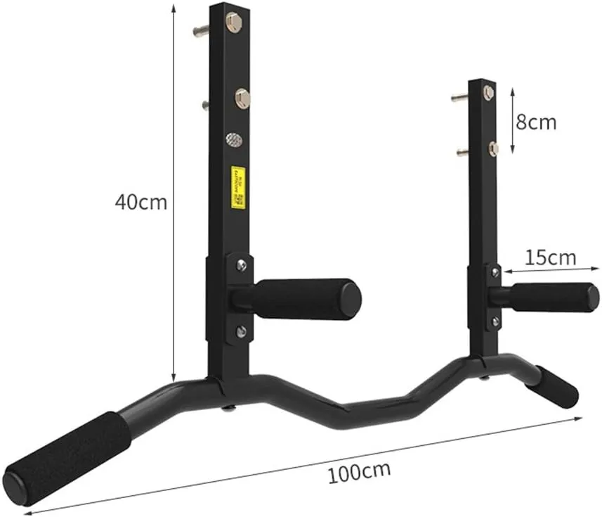 to Install, Safe Load 300kg (Style2) Wall-Mounted incomplete Horizontal Bar, Household Indoor/Outdoor, Suitable for Beams, Aisles, Easy 