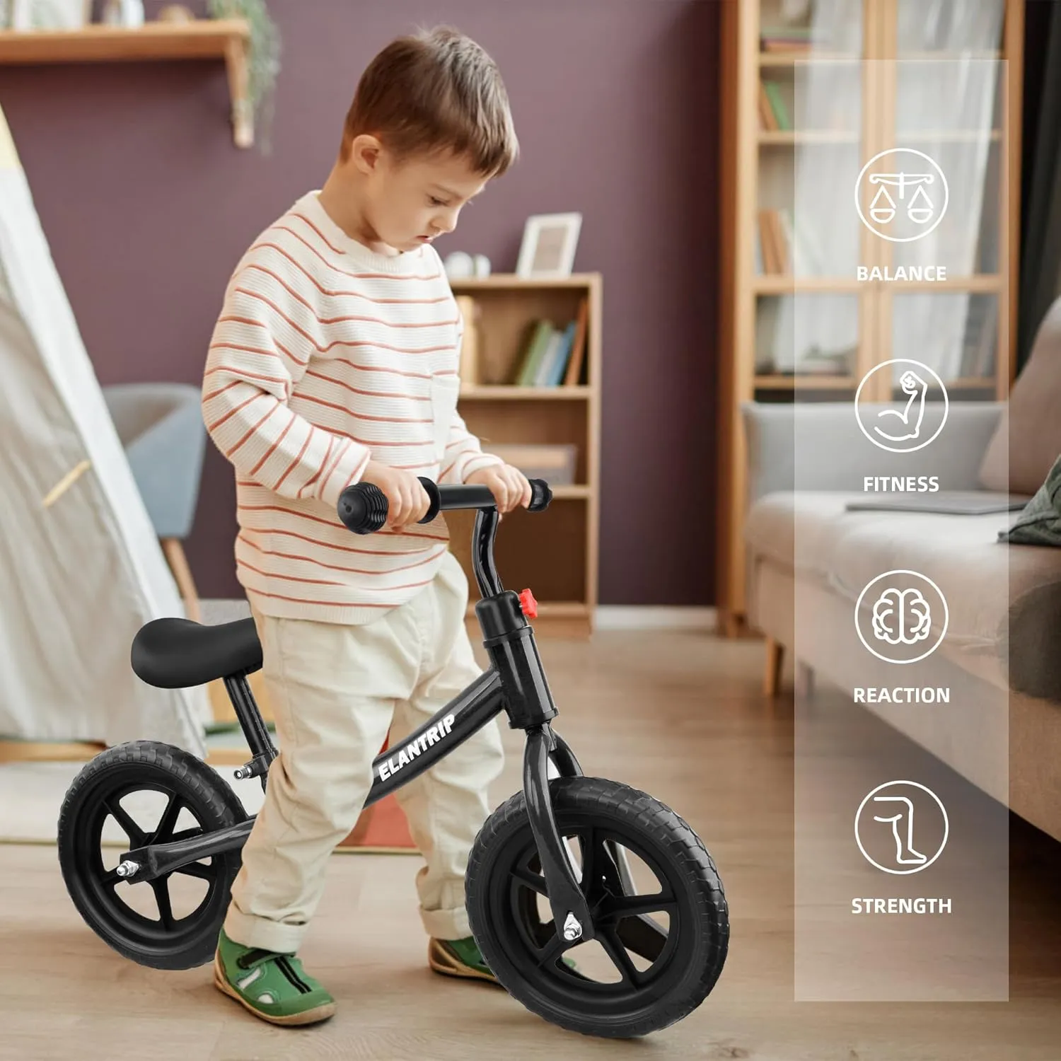 Toddler Bike for 1-3 Year Old Boys$ Birthday Gift Toys for 1-3 Year Old Boys and Girls$ No Pedal Bikes for Kids with Adjustable dividend press nap sierra somewhere broadcast Handlebar and seat Elantrip Balance Bike$ Lightweight 