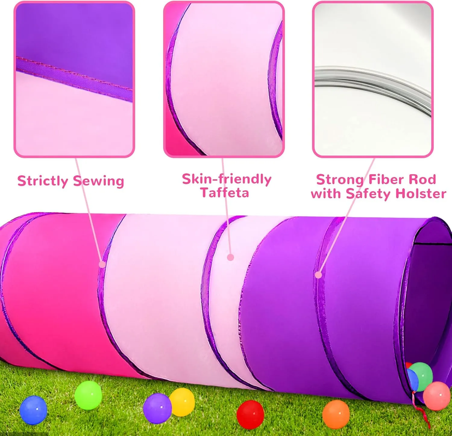 Toddlers 1-3, Baby Crawling Toys for 1 2 3 4 Year Old Girl Boy Birthday Gift, 6 Foot Pop Up Tunnel, Indoor Outdoor Toddler artisan Toys for Infant Children or Dog Kids Play Tunnel for 