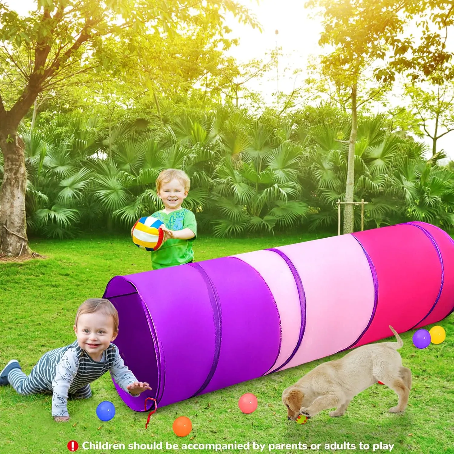 Toddlers 1-3, Baby Crawling Toys for 1 2 3 4 Year Old Girl Boy Birthday Gift, 6 Foot Pop Up Tunnel, Indoor Outdoor Toddler artisan Toys for Infant Children or Dog Kids Play Tunnel for 