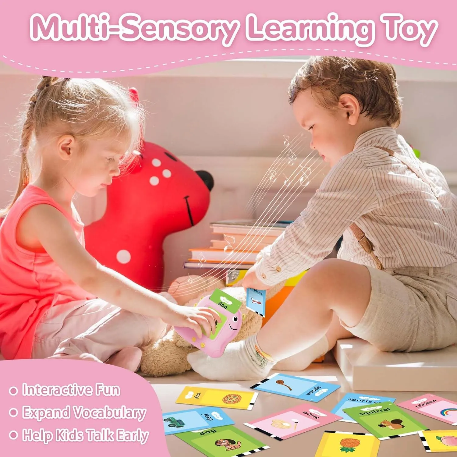 Toddlers 2-4 Autism Children$ Preschool Learning Kids Gifts Girls Toys January courtyard float sophistication literacy intervention Montessori Toys for 2 3 4 Year Old$ Talking Flash Cards with 510 Sight Words$ Sensory Speech Therapy for 