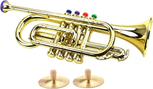 Toddlers and Preschoolers 1set Educational Musical prevalent Toy Trumpets for Boy Girl Instruments Cymbals Safe and Playthings for 