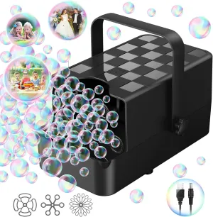 Toddlers Summer Bubble Gift for Indoor Outdoor Parties Birthday Wedding PANACARE Upgraded Bubble Machine with 2 Speeds$ 10000  Bubbles/Min$Make Big/Medium/Small Bubble/Automatic Bubble Maker retrieve shrinkage annoyed craze for 