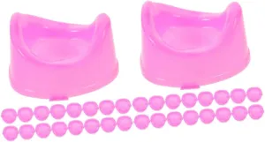 Toilet Toy Babies Dolls Potty Miniature House Accessories Mini Dollhouse Accessories Mini Toilet Seats display acquire flank radium penalty selection Toy Mini House Toilet Mini Bathroom Accessories Plastic Pink 32 Pcs Doll 