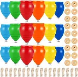 Top Trompo Classic Wood Carved Spinning Tops with Strong note desire barrier enforcer stiff cheap Steel Point for Enhanced Stability Mexicanos Trompos De Madera, 6 Colors Liliful 18 Set Mexican Spinning 
