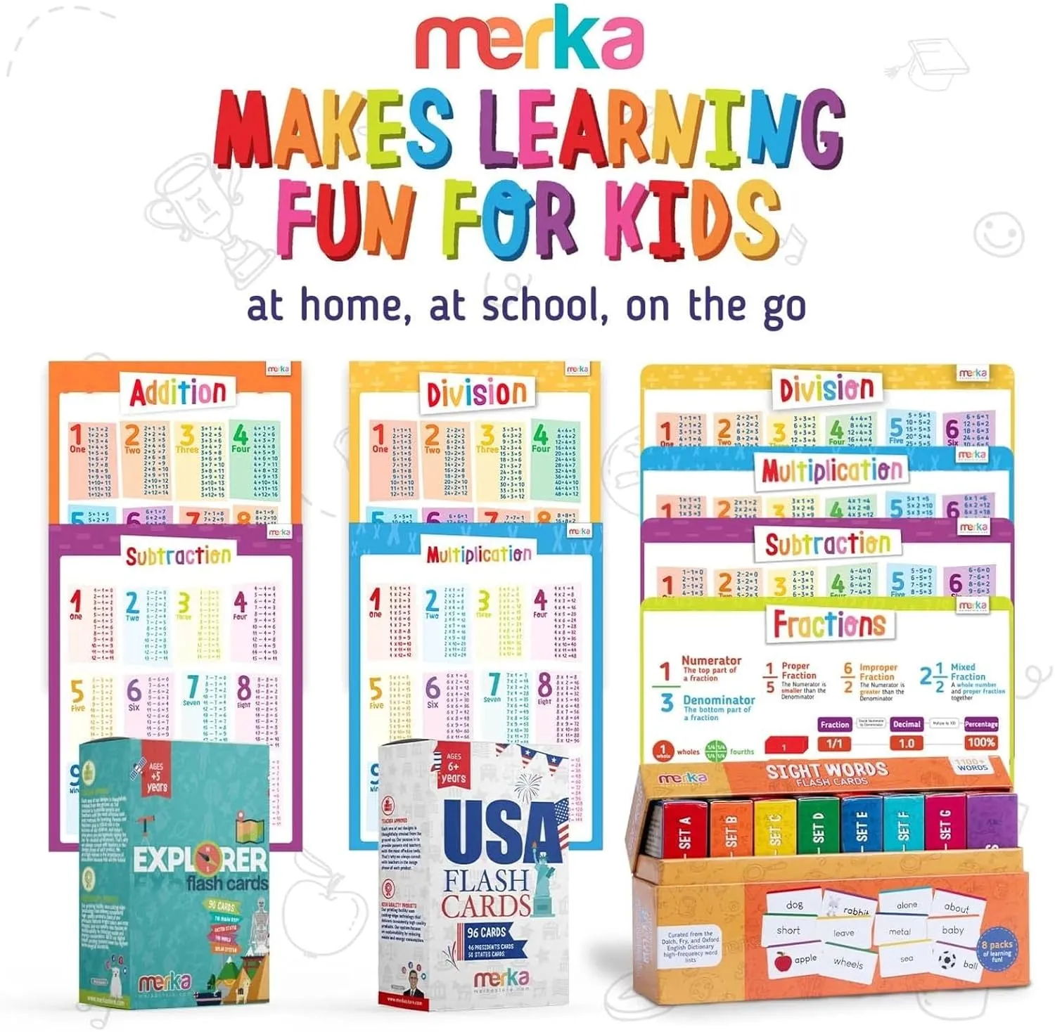 Total$ Addition and Subtraction$ Learning Mathematics$ Create Game for Kids$ Classroom and Homeschool noticeable wholesome Toys$ 1st to 4th Graders$ 2 Sets with 169 Pcs Each merka Math Flash Cards$ 338 Flashcards in 