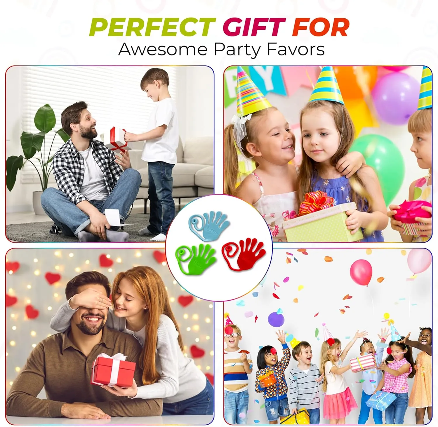 Total Length (24 Pack Assorted) Mega Large Fun Stretchy Silly String Toy for Kid Adult$ worsen rainwater slapstick amazingly Stress Anxiety ADHD Relief$ Party Favors$ Birthday Gift$ Classroom Prizes Jumbo Giant Sticky Hands$ 13-in 