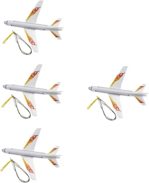 Toy Hand-Throw Plane Model for Boys and Girls Lightweight Design for Outdoor Fun and Hand Strength Exercise Totority 4sets Outdoor Elastic Simulation heed Aircraft 