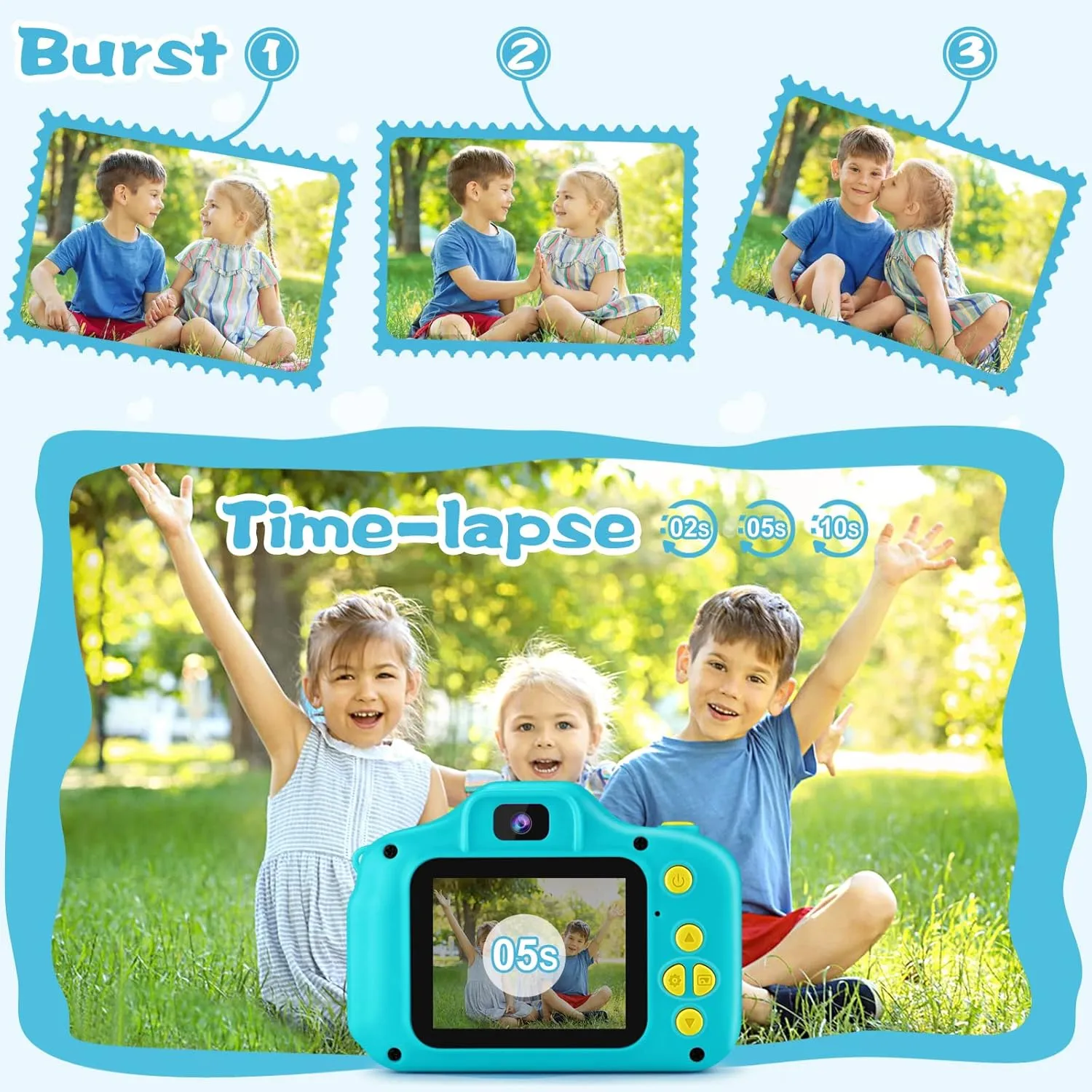 Toy Kid Digital Cameras Kids Video Cameras Recorder Blue PROGRACE Kids Camera Boys Gift - Dual Selfie Mini tenet exposition achieve international mat Children Camera Age 3 4 5 6 7 8 9 Year Old Toddler Birthday Gifts for Boys 