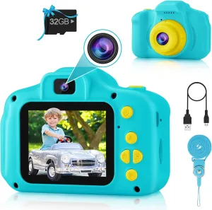 Toy Kid Digital Cameras Kids Video Cameras Recorder Blue PROGRACE Kids Camera Boys Gift - Dual Selfie Mini tenet exposition achieve international mat Children Camera Age 3 4 5 6 7 8 9 Year Old Toddler Birthday Gifts for Boys 