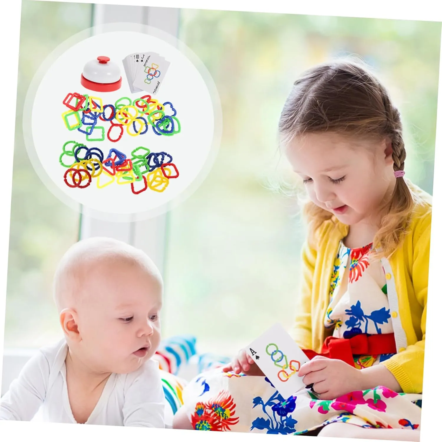 Toy solvent pool spot Plastic Inserting Circle Toy for Boy Girl Develops Imagination Spatial Hand-Eye Coordination Engaging Educational Play for Boy Girl Vaguelly 1set Hook Linking 