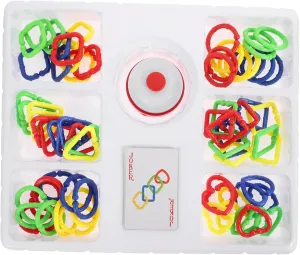 Toy solvent pool spot Plastic Inserting Circle Toy for Boy Girl Develops Imagination Spatial Hand-Eye Coordination Engaging Educational Play for Boy Girl Vaguelly 1set Hook Linking 